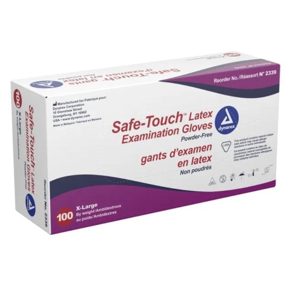 Safe-Touch Latex Exam Gloves, Powder Free - Image 5