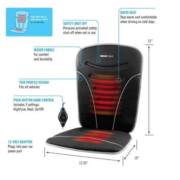 Back and Seat Heated Car Cushion - Image 3