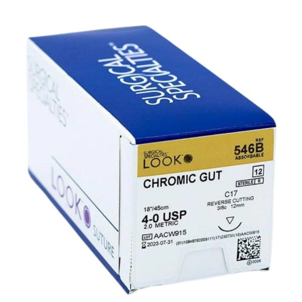 C-17 Dental Chromic Gut Suture, 4-0