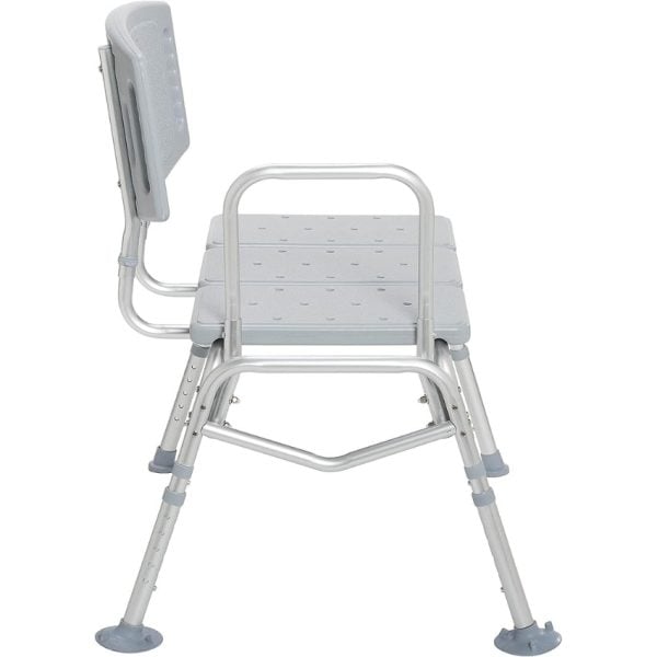 Folding Universal Bariatric Sliding Transfer Bench, Gray - Image 3