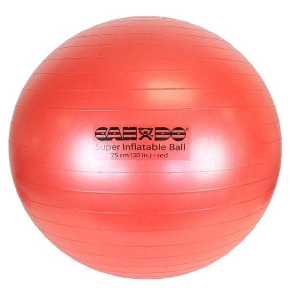 Inflatable Exercise Ball, Super Thick, Red, 30"