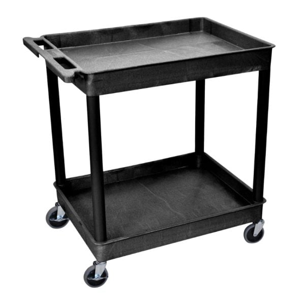 Multi Purpose Large Tub Cart with Two Shelves