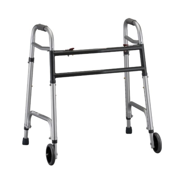 Heavy Duty Folding Walker 5 inch Wheels