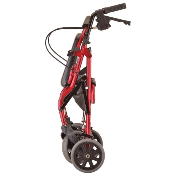 Zoom Rollator Walker with Seat Height, Red, 20" - Image 5