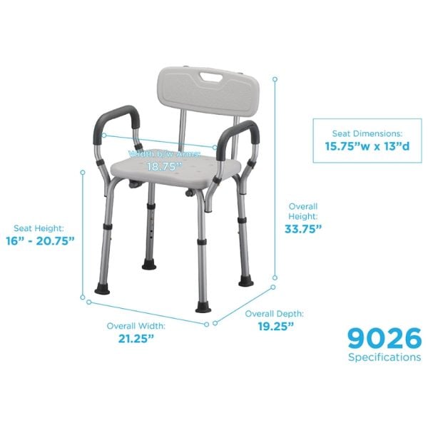 Bath Seat with Arms and Back - Image 3