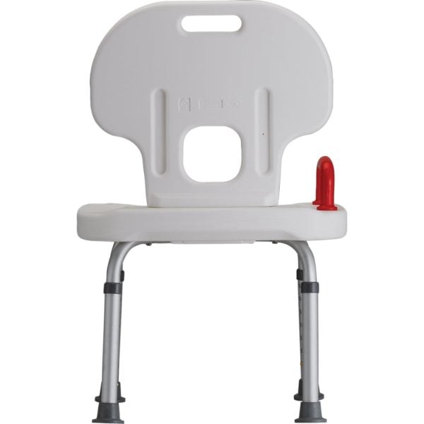 Bath Seat With Back & Red Safety Handle - Image 3