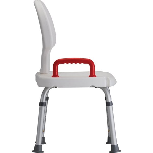 Bath Seat With Back & Red Safety Handle - Image 4