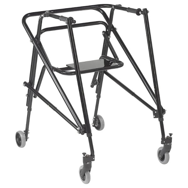 Nimbo 2G Lightweight Posterior Walker with Seat Extra Large Emperor Black