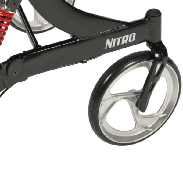 Nitro Euro Style Walker Rollator Heavy Duty Black - Image 4