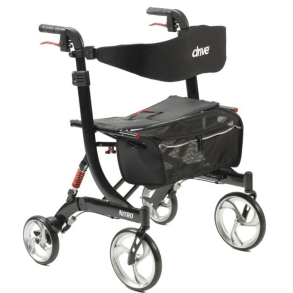 Nitro Euro Style Walker Rollator Heavy Duty Black