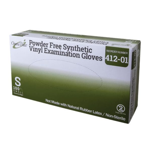 Vinyl Powder Free Examination Gloves, Small