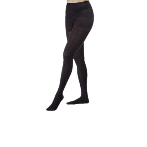 Opaque Closed Toe 20-30 mmHg Moderate Compression Pantyhose, Classic Black