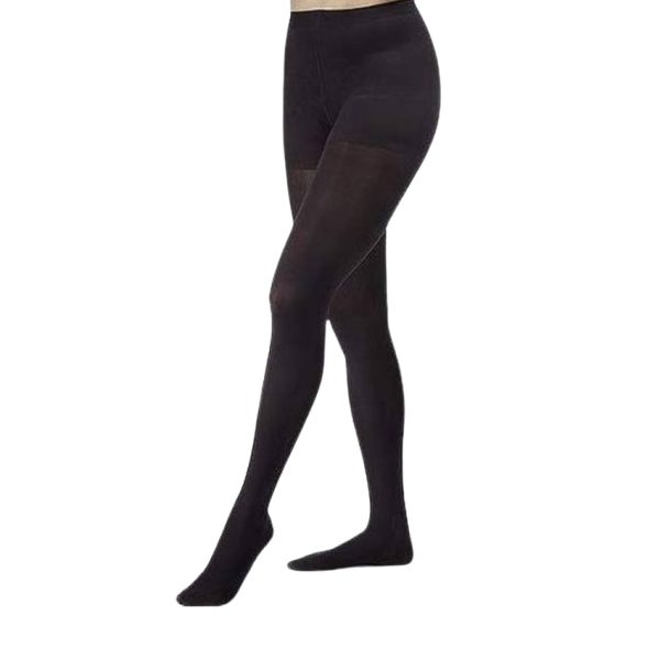 Opaque Closed Toe 30-40mmHg Moderate Compression Pantyhose, Classic Black