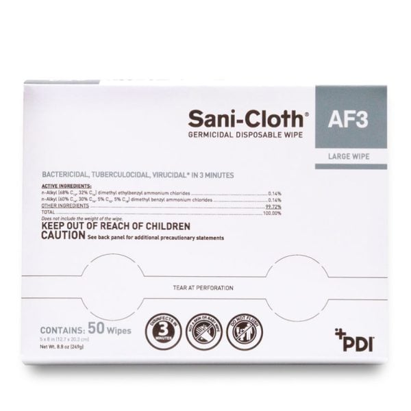 Sani-Cloth AF3 Germicidal Disposable Wipe, Individual Packets