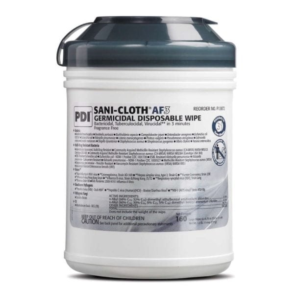 Sani-Cloth AF3 Germicidal Disposable Wipes, Canister