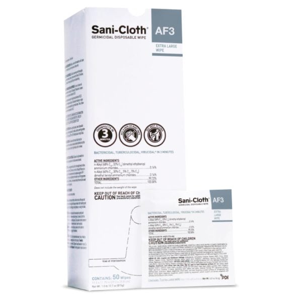 Sani-Cloth AF3 Germicidal Disposable Wipe, Individual Packets - Image 2