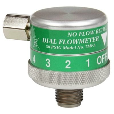 Low-Flow Oxygen Flowmeter - 0.5-15 L/min Range - Chrome