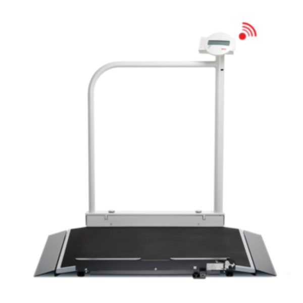 Wireless Wheelchair Scales with Handrail and Transport Castors