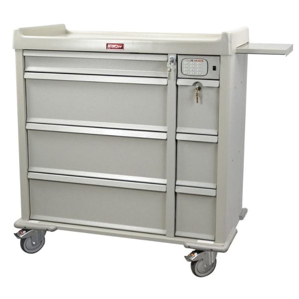 Electronic Locking Punch Card Medication Cart with CompX Lock