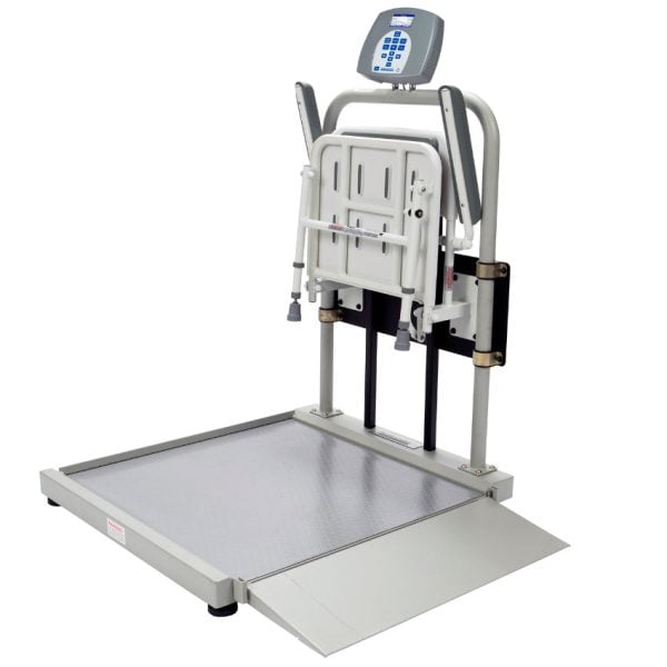 Digital Wheelchair Ramp Scale with Fold Away Seat - Image 2