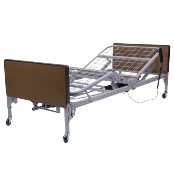 Patriot Full-Electric Bed with No Mattress and Full Chrome Rails