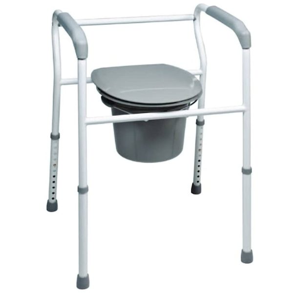 Platinum Collection 3-in-1 Steel Commode - Grey