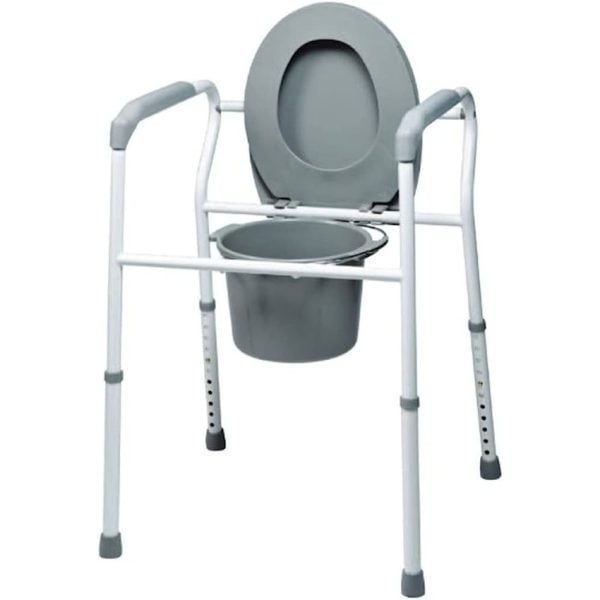 Platinum Collection 3-in-1 Steel Commode - Grey - Image 2