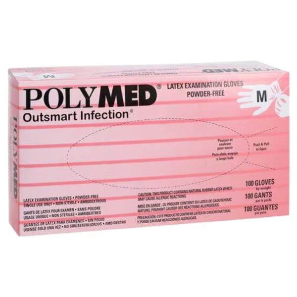 Polymed Exam Latex Gloves - Image 2