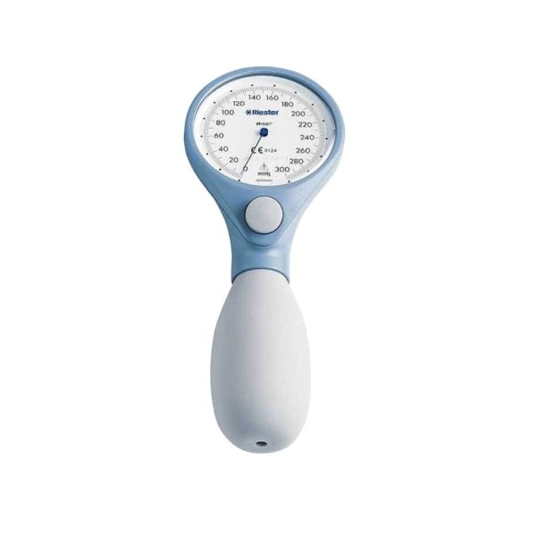 Palm Blood Pressure Aneroid Sphygmomanometer, Blue