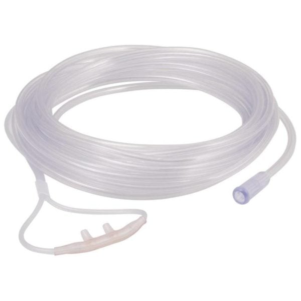 Adult Curved Soft Nasal Cannula with 7 Feet Supply Tubing