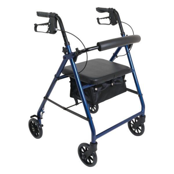 ProBasics Aluminum Rollator with 6-inch Wheels, Blue