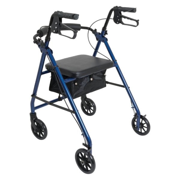 ProBasics Aluminum Rollator with 6-inch Wheels, Blue - Image 2