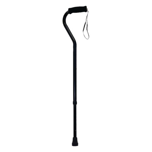 Offset Cane with Strap, Black