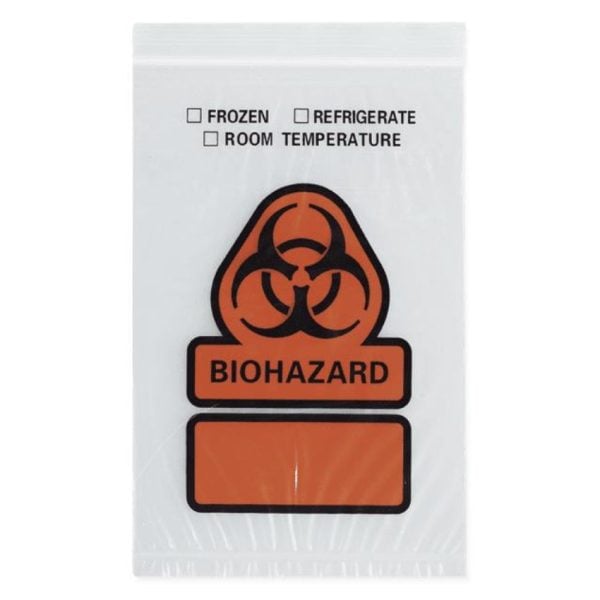 Reclosabale Biohazard Specimen Transport Bags