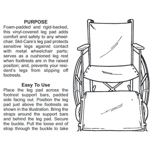 Wheelchair Leg Pad, 18" - 20" - Image 2