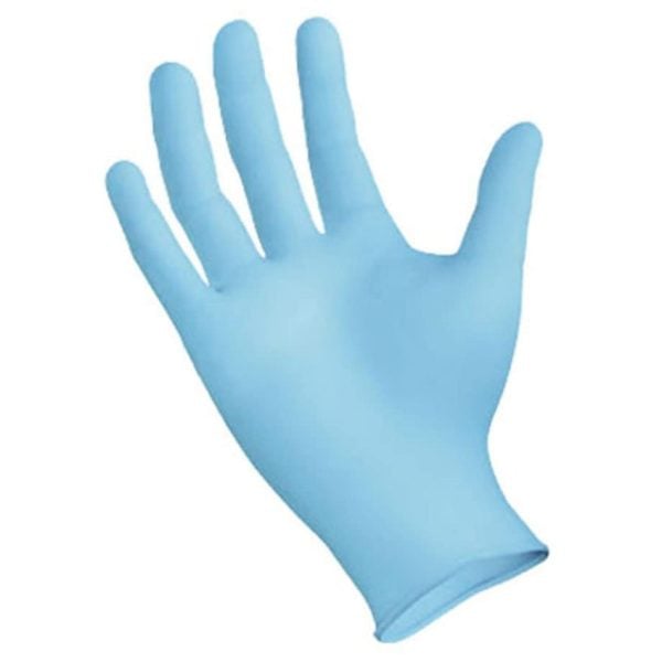 SemperCare Blue Medium Powder Free Disposable Gloves - Image 2