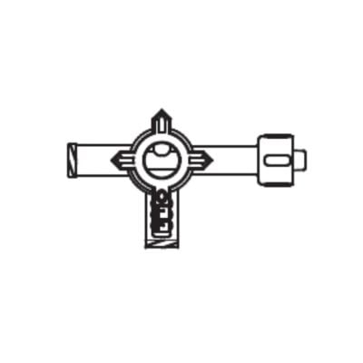Large Bore 4-Way Stopcock - 50 per Case