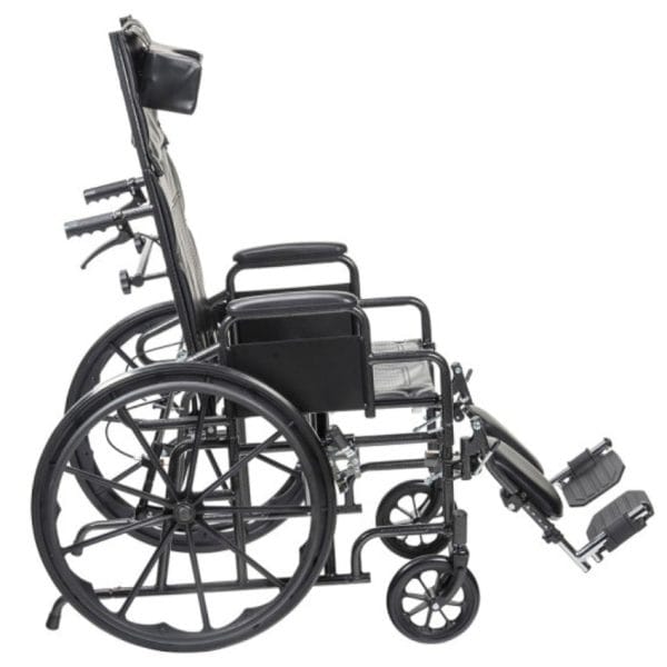 Silver Sport Reclining Wheelchair with Elevating Leg Rests - Image 3