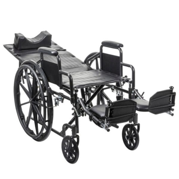 Silver Sport Reclining Wheelchair with Elevating Leg Rests - Image 2