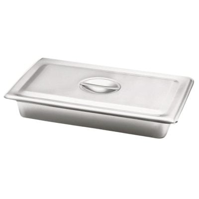 Seamless Stainless Steel Instrument Tray - 12-1/8" x 7-5/8" x 2" - 6/Box