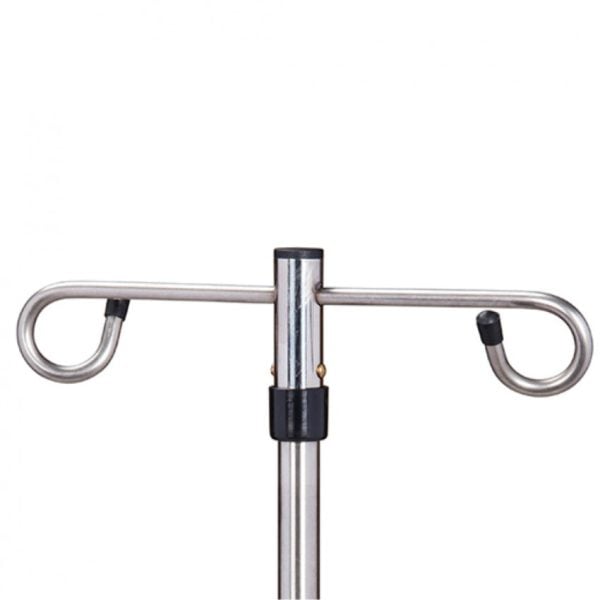 Stainless Steel, 5-Leg 2 Hook IV Pole - Image 2