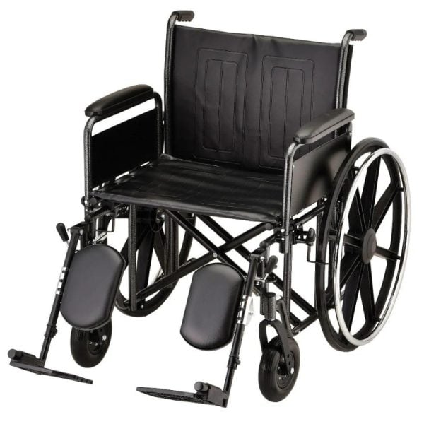 Standard Wheelchair - Detachable Full Arm & Elevating Leg Rests