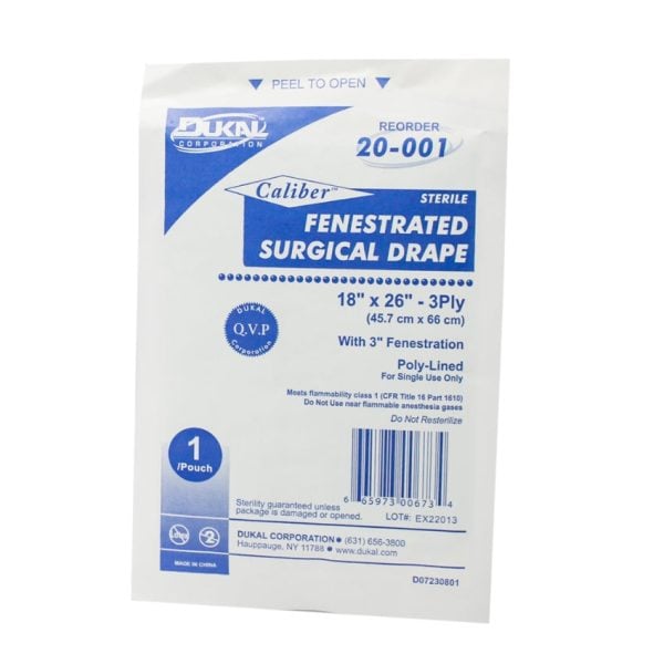 Sterile Surgical Drapes, Fenestrated 18" x 26" - Image 3