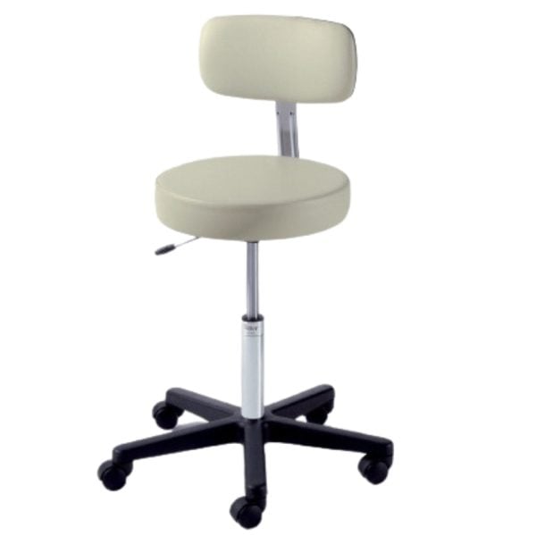 Stool Comp Base Air Adjust Back Black