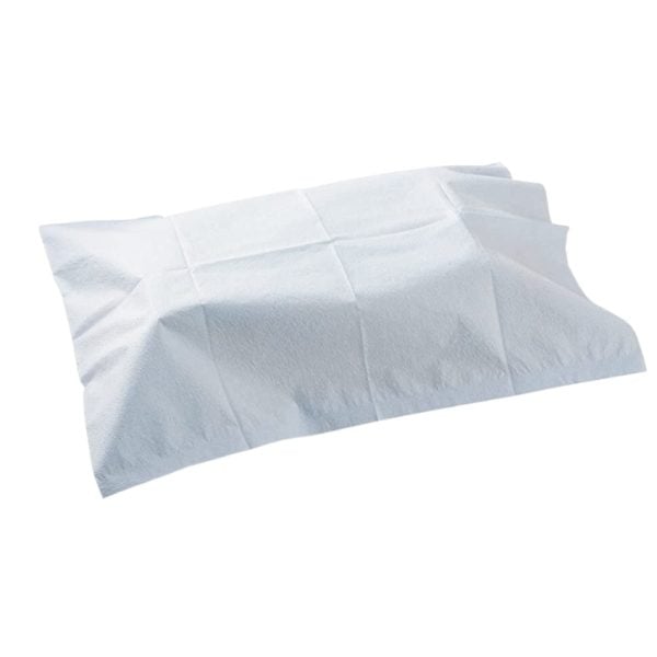 Tissue-Poly Disposable Pillowcase, White