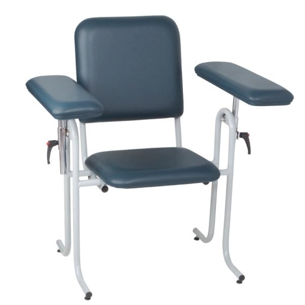 Tech-Med Blood Draw Chair Straight Arm Blue