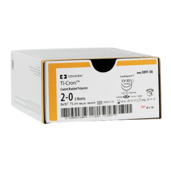 Ti-Cron Polyester Sutures, Size 2-0