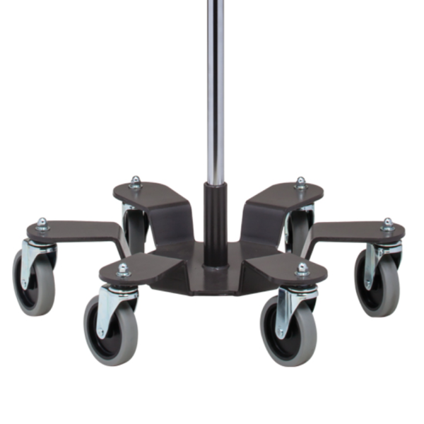 Six-Leg, 4-Hook Stainless Steel Infusion Pump Stand - Image 4