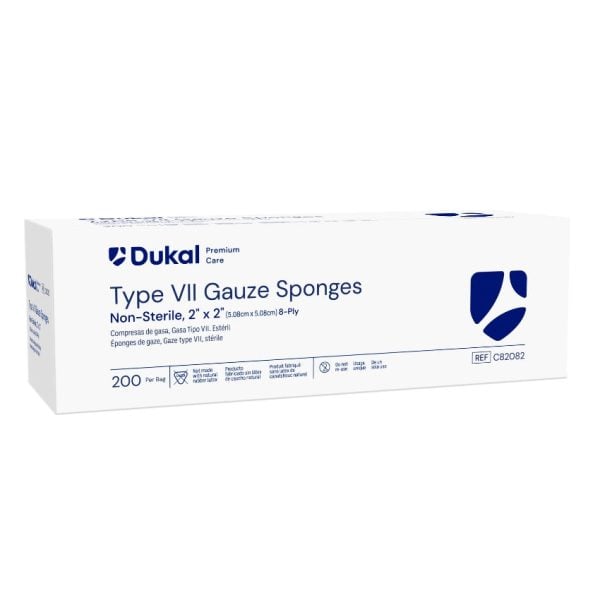 Type VII Gauze Sponges, 2" x 2", Non-Sterile