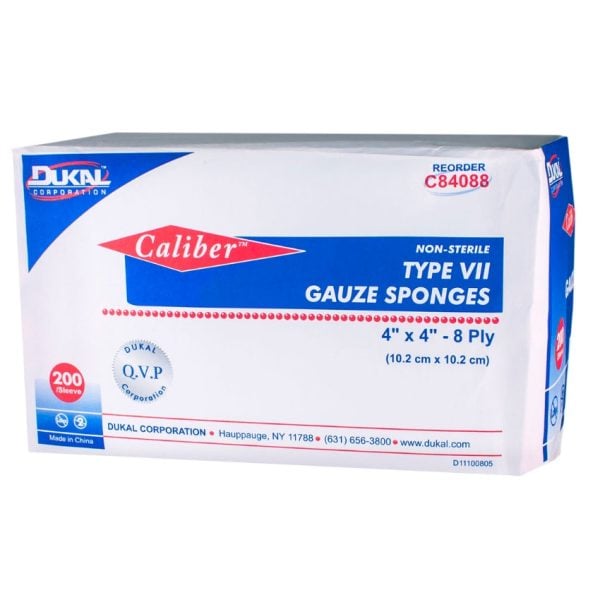 Type VII Gauze Sponges, 4" x 4", Non-Sterile